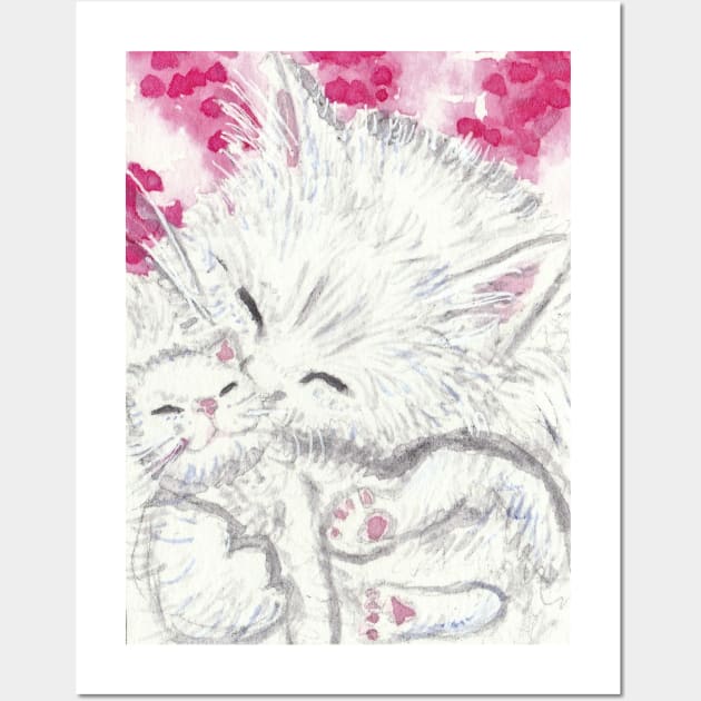 Mother and baby cat Wall Art by SamsArtworks